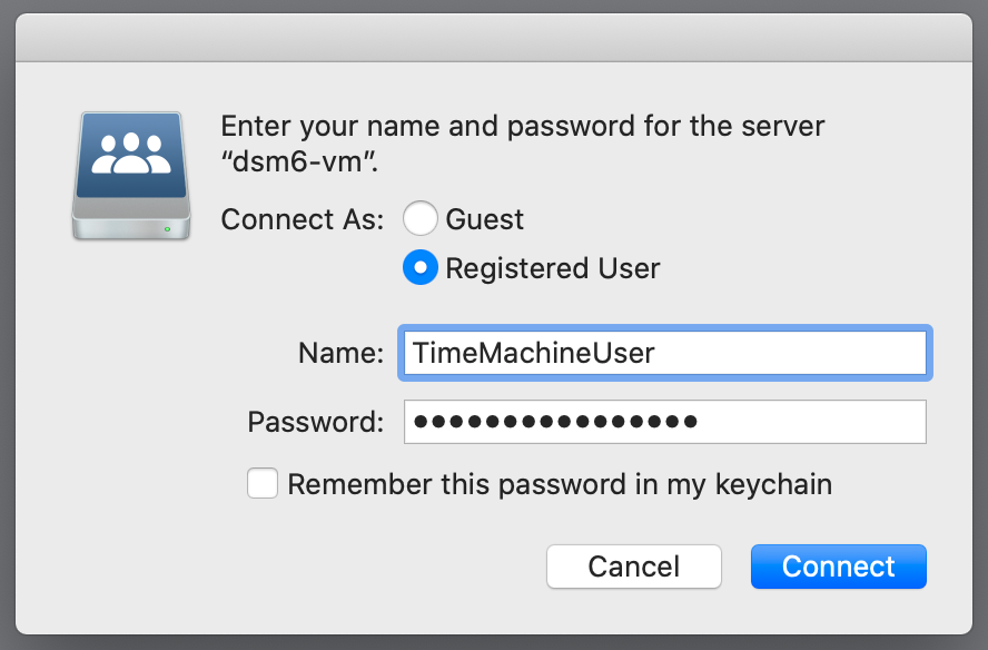 finder, authenticate to server, macos 10.15 catalina