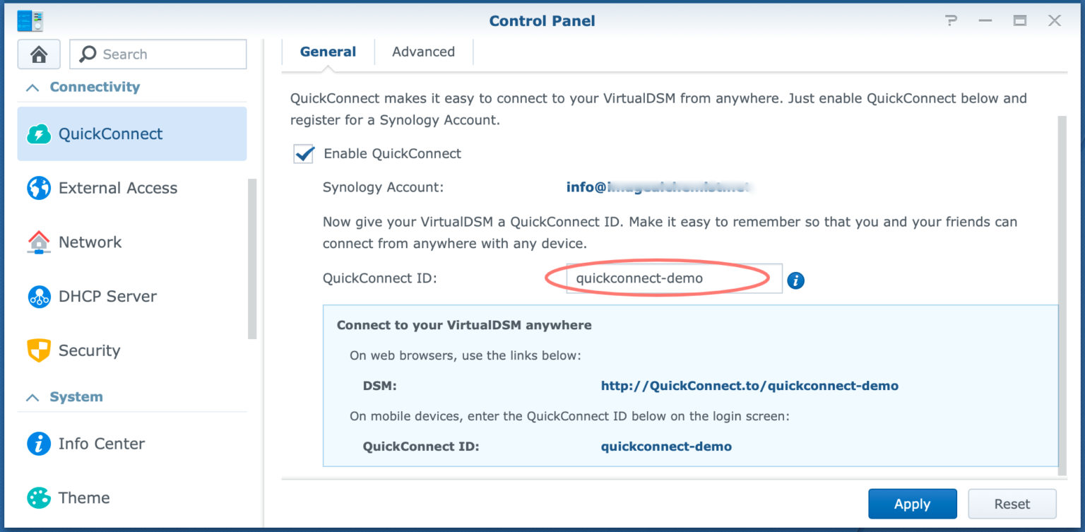 Using QuickConnect With Synology NAS Storage Alchemist