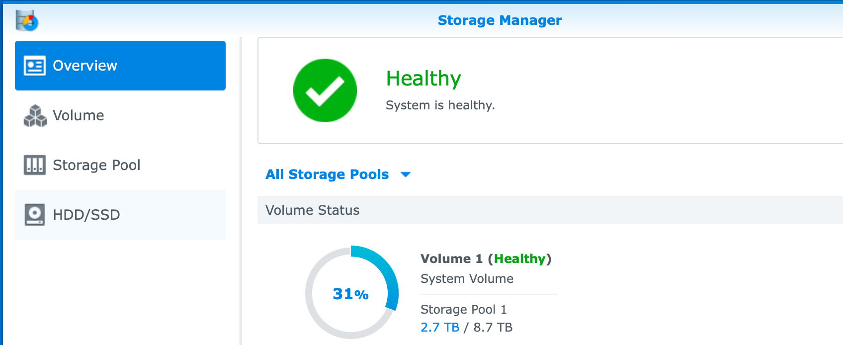 storage manager, dsm6, Synology default applications