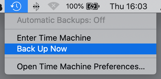 menu bar, time machine, macos 10.15 catalina