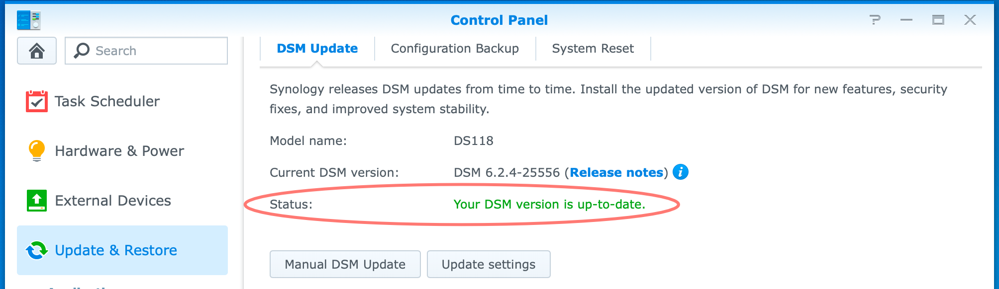 synology, control panel, dsm update, dsm6, install wordpress on synology