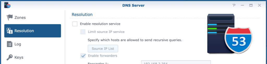 synology, dns server, dsm6