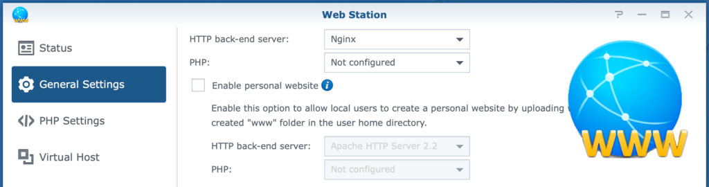 synology, web station, dsm6