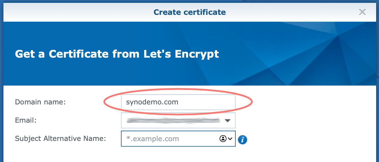 synology, control panel, certificate, add