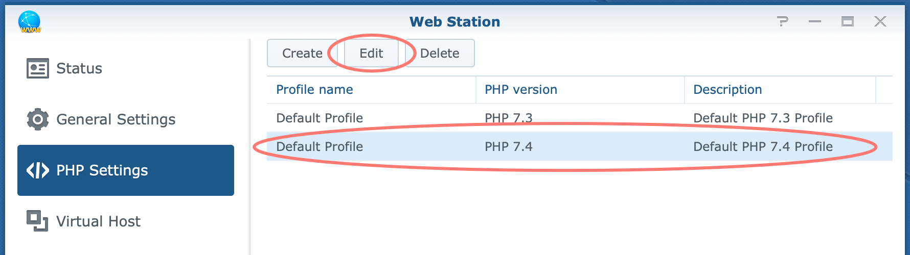 synology, web station, php settings, dsm6
