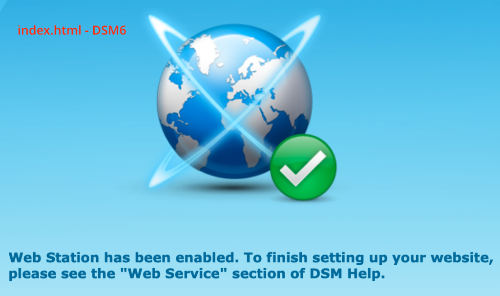 synology, web station, index.html, dsm6
