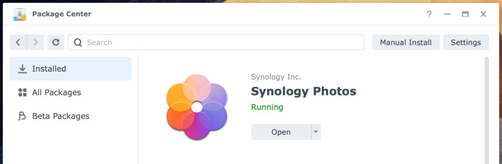 synology, photos, package center, dsm7