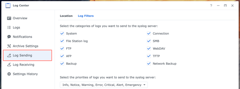 Logcenter Using Log Center On Synology NAS - Storage Alchemist