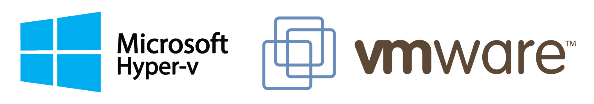 microsoft hyper-v, vmware, logo, hypervisor