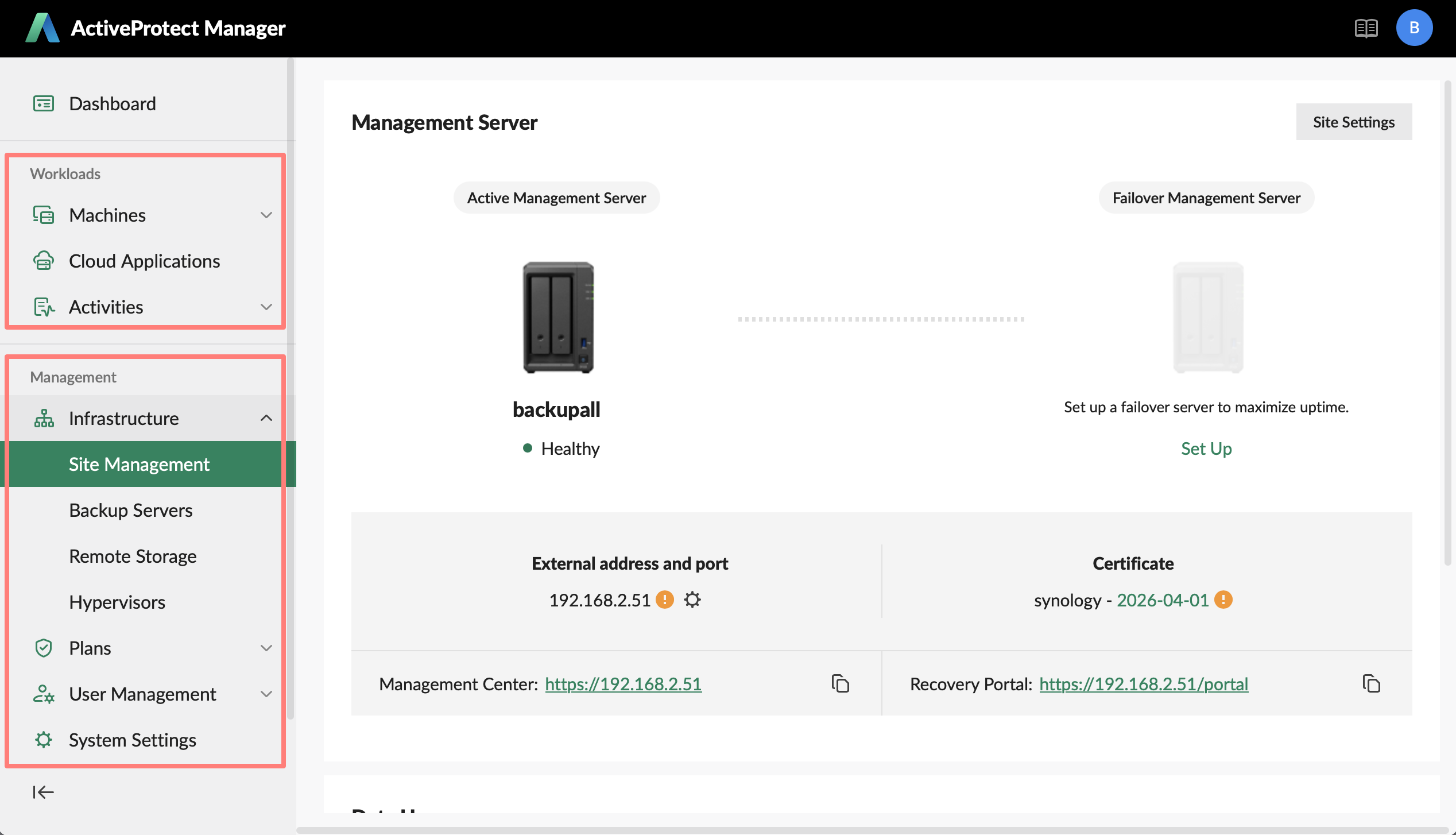 management center, dashboard, activeprotect manager, apm