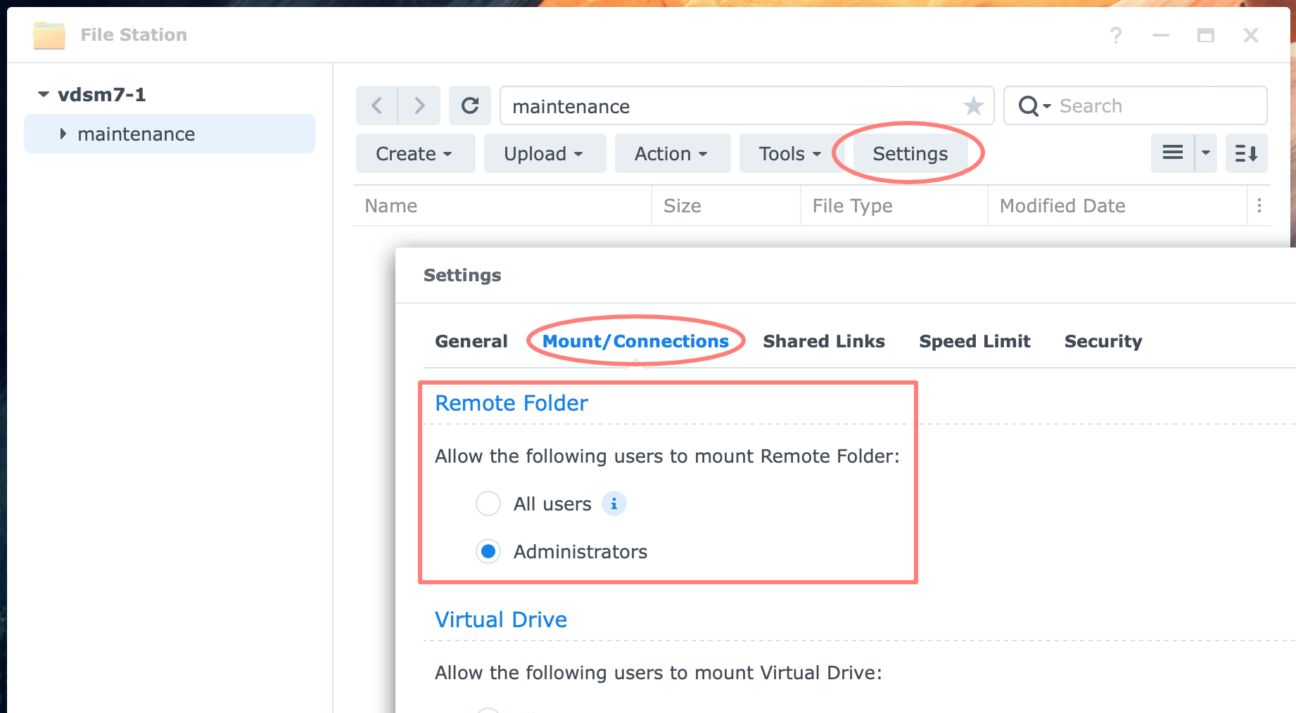 synology, file station, settings, dsm7, quickly copy files between two synology nass